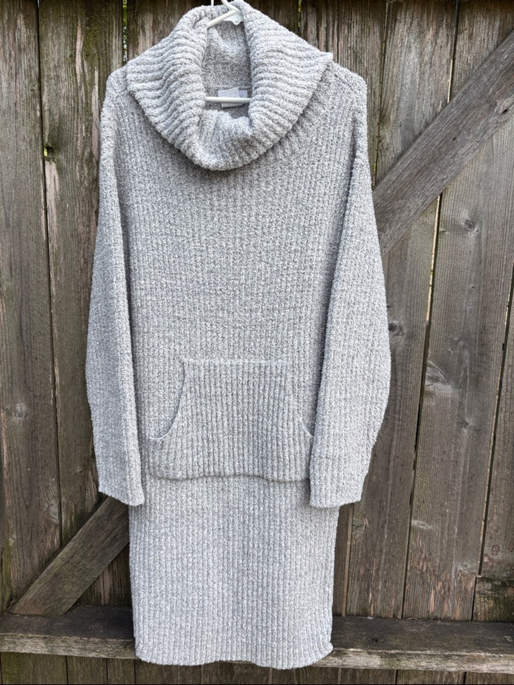 Like New SOFTIES Marshmallow Slouch Turtleneck Lounge Dress Grey Size 2X/3X